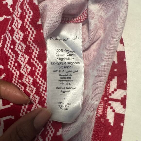 Pottery Barn Kids 8 PJ Set Sustainable Organic Cotton Holiday Warm Cozy Comfy - Picture 2 of 14